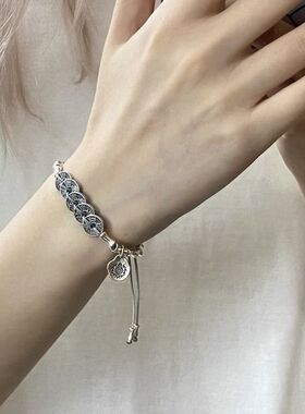 五帝钱手链山鬼花钱手工编织手绳