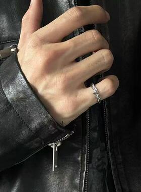 绷带系列尾戒男女设计师款冷淡风小指戒指小众高级感潮牌开口指环