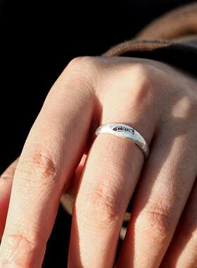 复古做旧鱼形银戒指男女同款个性潮牌开口戒情侣对戒饰品货源