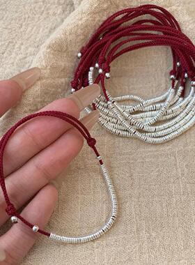 抖音爆款日进斗金盘缠手三生三世六六大顺新中式女红绳手绳