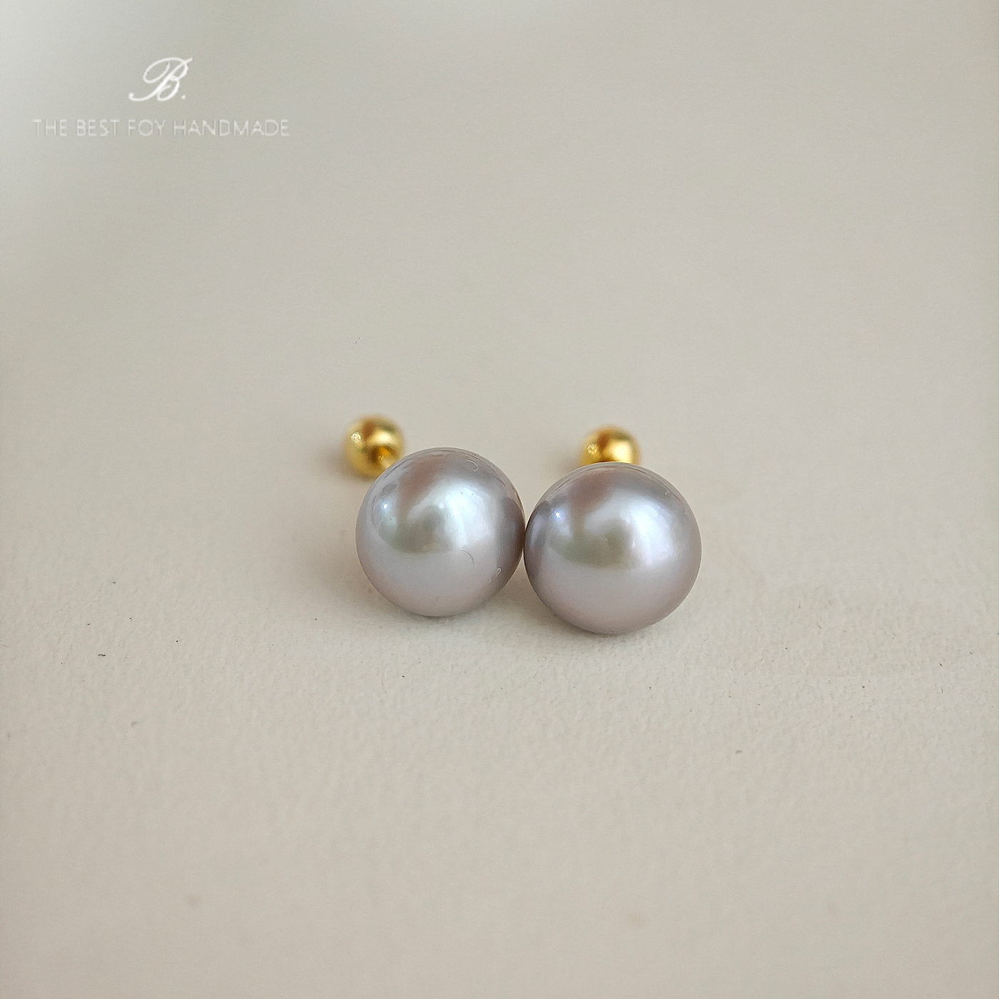 别摘！莫兰迪天然灰珍珠螺丝耳钉