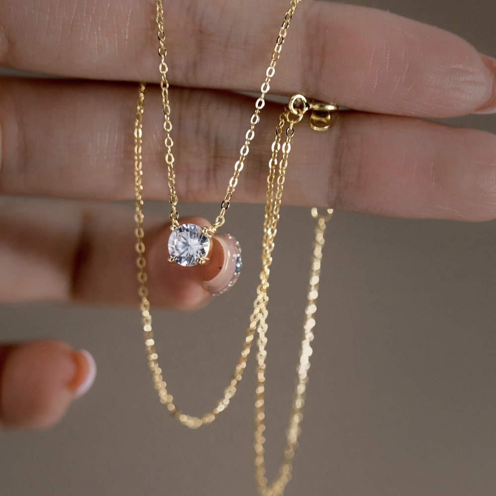 媲美千元钻石项链的莫桑钻套链