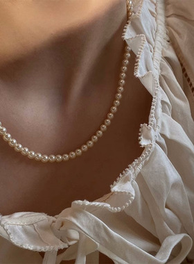 媲美上千元澳白正圆小珍珠项链