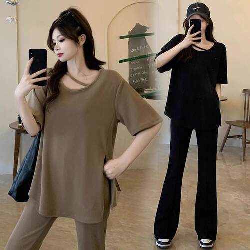 大码胖mm2025新款休闲运动套装女