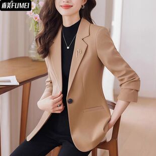 洋气休闲西装外套女春秋小个子2026新款高端气质韩版修身小西服潮