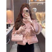 国风棉衣棉袄女爆款 粉色短款 冬季 新中式 女装 棉服外套2025秋冬新款