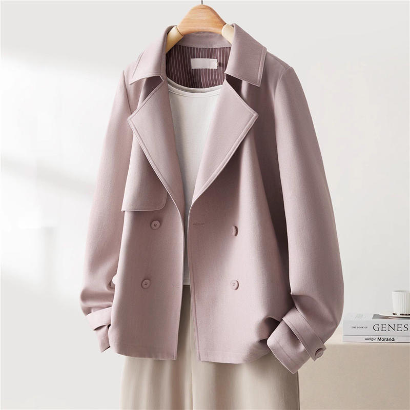 简约外套女时尚纯色知性衣橱气质