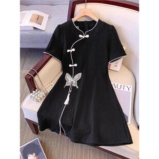 大码女装新中式国风连衣裙2026夏季新款胖MM气质显瘦小个子裙子女