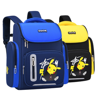 Anime Pokemon Backpack Primary School Schoolbag Pikachu Cart