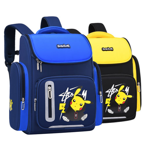 Anime Pokemon Backpack Primary School Schoolbag Pikachu Cart