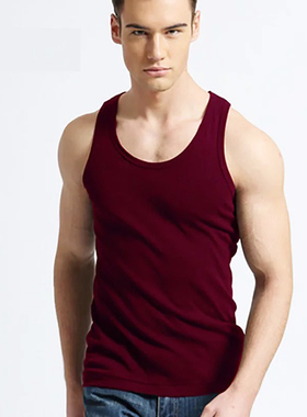 Men Underwear Cotton Tank Top Bodybuilding Vest 男士纯棉背心