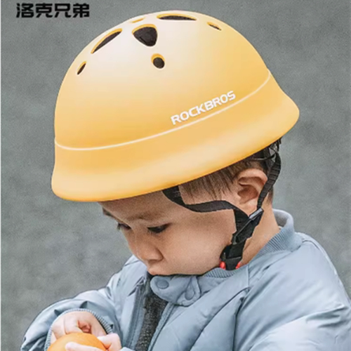 洛克兄弟儿童骑行头盔男女孩平衡车护具轮滑户外滑板自行车安全帽