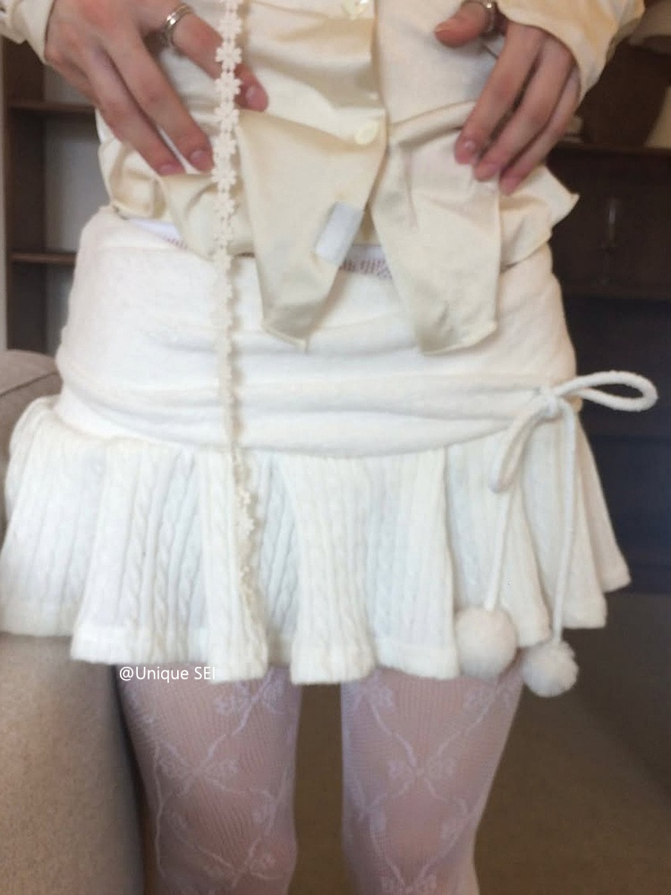 women's woolen pleated skirt - Taobao product photo 3