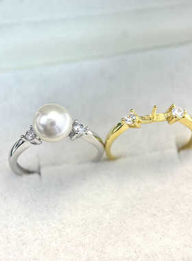 S925纯银时尚精美新款戒指空托