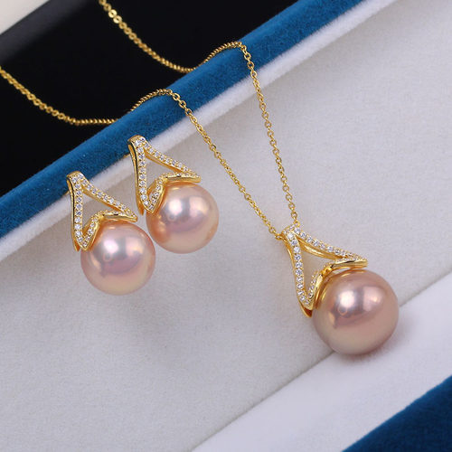 S925纯银锆石鱼尾耳钉吊坠空托