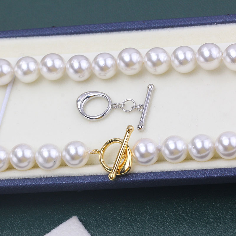 S925纯银OT扣珍珠项链手链连接扣