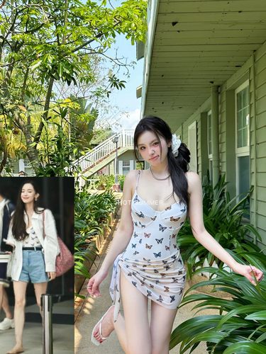 娜扎同款泳衣女纯欲比基尼套装夏