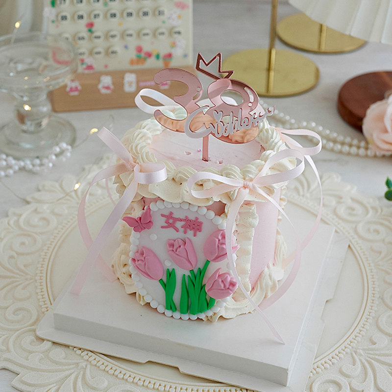 三八女王节日快乐38妇女节蛋糕装饰软胶郁金香摆件女神节烘焙插件,节庆用品/礼品,节日装扮用品,淘宝优惠券,粉丝福利购,淘宝优惠卷