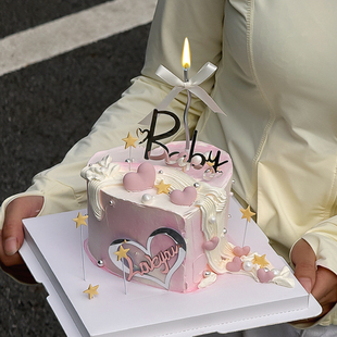 2026情人节蛋糕装饰爱心iloveyou亚克力插牌520告白表白烘焙插件