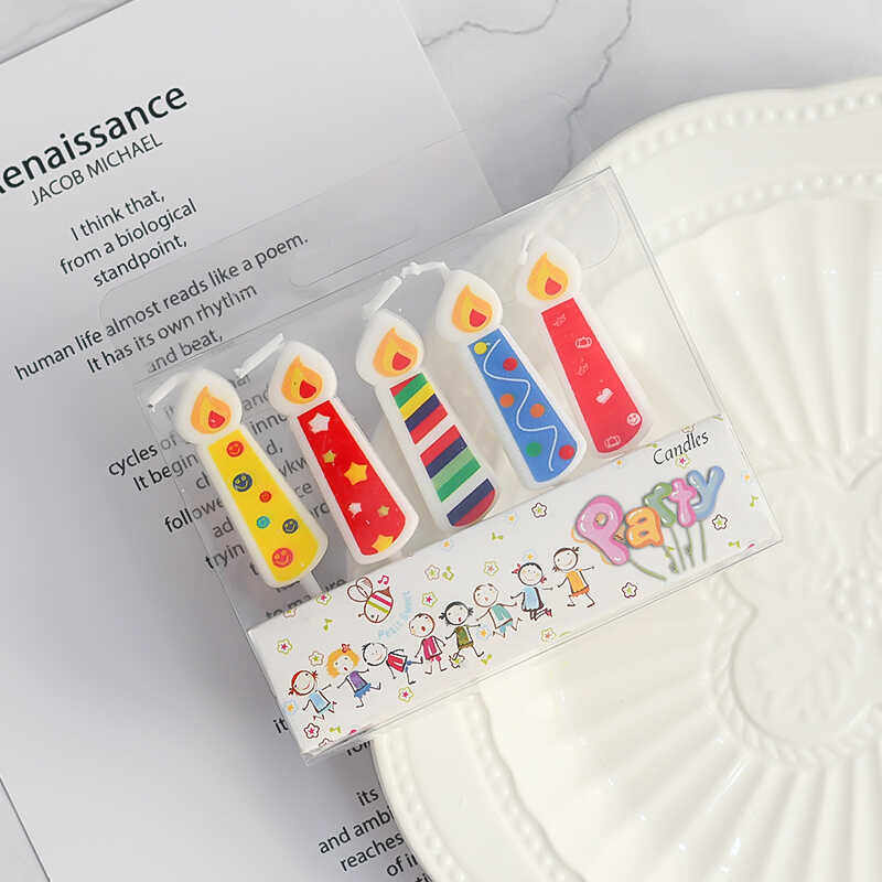 网红ins风烘焙蛋糕装饰卡通创意彩色火苗蜡烛生日派对甜品台插件,节庆用品/礼品,蜡烛,淘宝优惠券,粉丝福利购,淘宝优惠卷