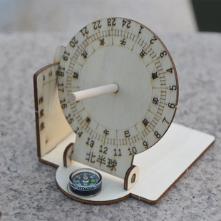 古代计时仪器全新日晷DIY科学教具小学生科普模型