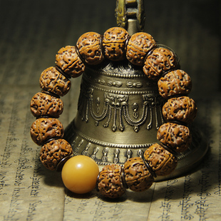 佛善居【绝尘】五瓣扇面无齿金刚菩提子手串 高密红皮 男佛珠手链