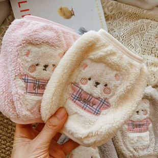 1-3-5岁儿童袖套男童小女孩防脏羽绒服秋冬厚实保暖毛绒护袖卡通