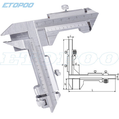 Etopoo荣誉出品 不锈钢整体 M1-26 齿厚游标卡尺 广陆