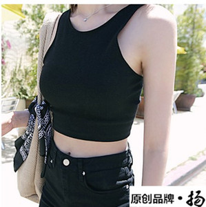 夏装2019短款露脐无袖吊带背心女修身外穿内搭打底衫时尚上衣春夏