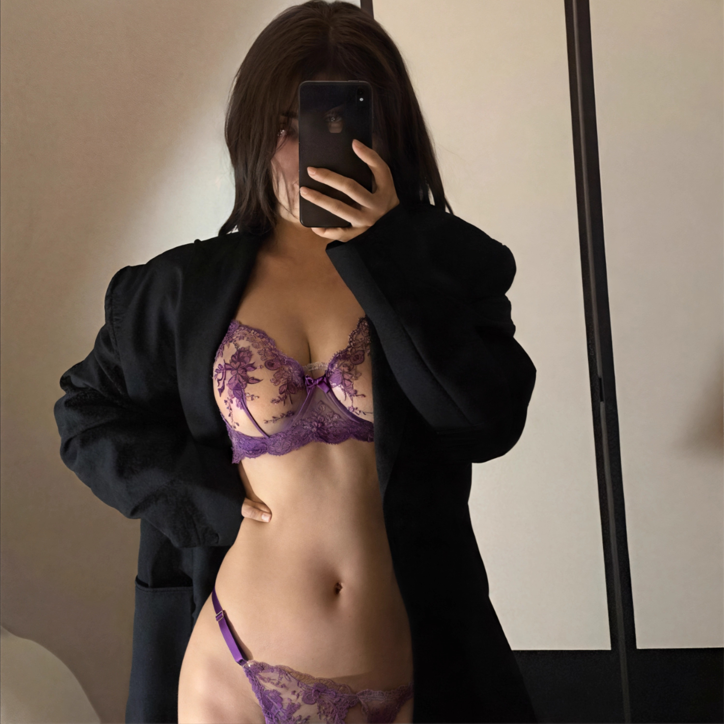 法式刺绣内衣蕾丝超薄款防下垂无海绵透视性感文胸套装大胸显小