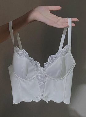 法式性感辣妹鱼骨胸衣内搭外穿吊带薄款聚拢防下垂塑形文胸套装
