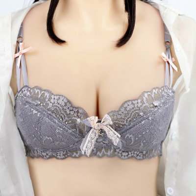 内衣女无钢圈小胸性感聚拢蕾丝