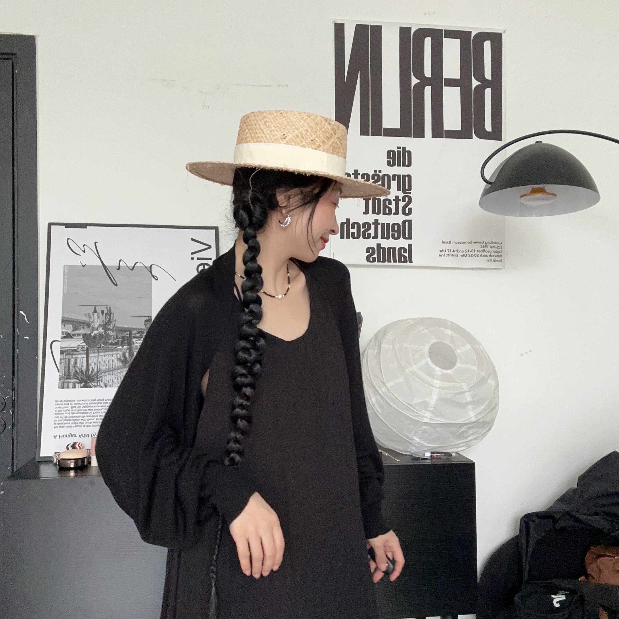 花姐 【老西门】夏日黑白夏季针织防晒针织披肩