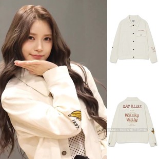 VV同款 HITGS 灯芯绒宽松夹克 奶油色 WACKY 正品 WILLY韩国代购