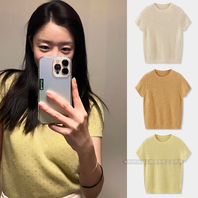 【LENINA】HanSunhwa明星同款 RORI圆点半针织衫3种颜色 韩国代购