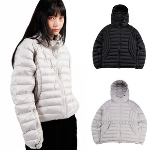 韩国代购直邮 SAINTPAIN 25秋冬防寒保暖男女简约排骨连帽羽绒服