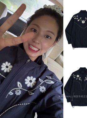 FRITUR 韩国代购 AOA金雪炫同款 刺绣西部风衣 防风夹克 正品