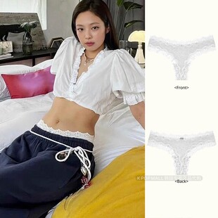 蕾丝花边三角裤 BLACKPINK Brief Taxte 打底 JENNIE金智妮同款