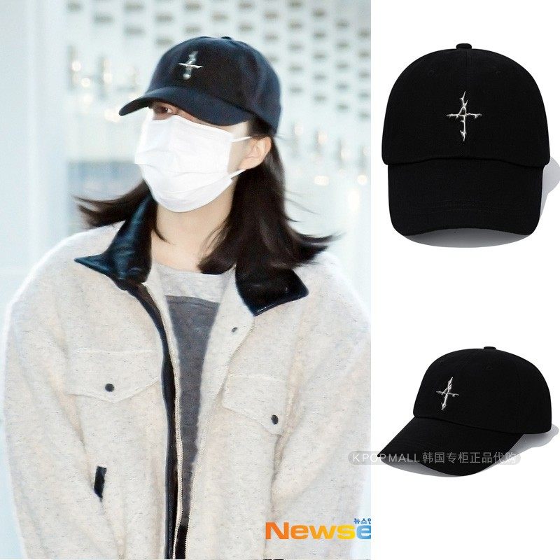 NOT4NERD 韩国代购 STAYC Yoon同款 四符号吊坠棒球帽 黑色 正品