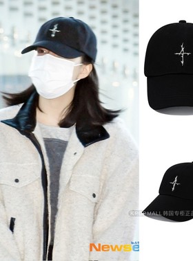 NOT4NERD 韩国代购 STAYC Yoon同款 四符号吊坠棒球帽 黑色 正品