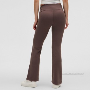 LULULEMON韩国代购 抓绒Softstreme喇叭裤29寸亚洲版型咖啡棕正品