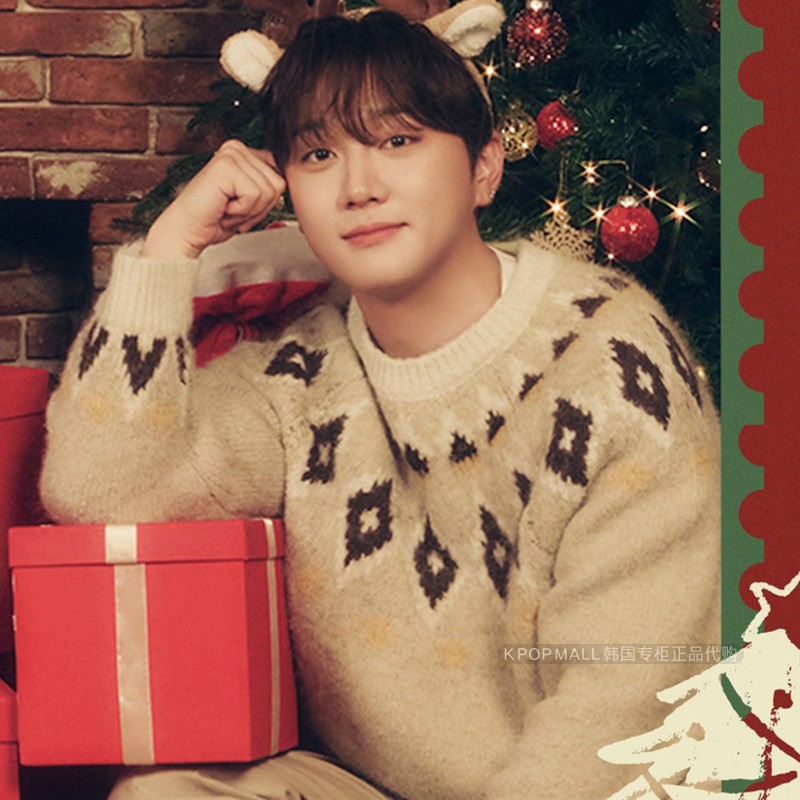 韩国代购洪周灿阿尔卑斯针织衫