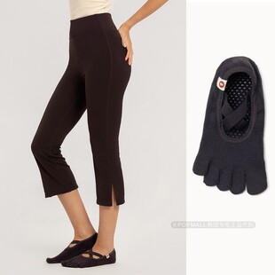 韩国代购 MUDRA瑜伽袜子女防滑五指袜中筒运动健身袜黑色 BUDHI