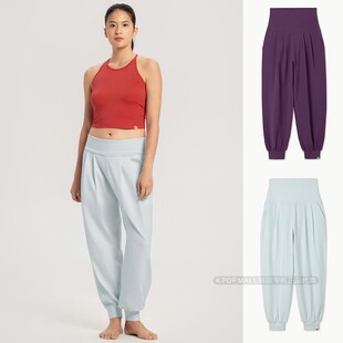 女宽松慵懒风运动裤 MUDRA高腰束脚瑜伽长裤 BUDHI 韩国代购