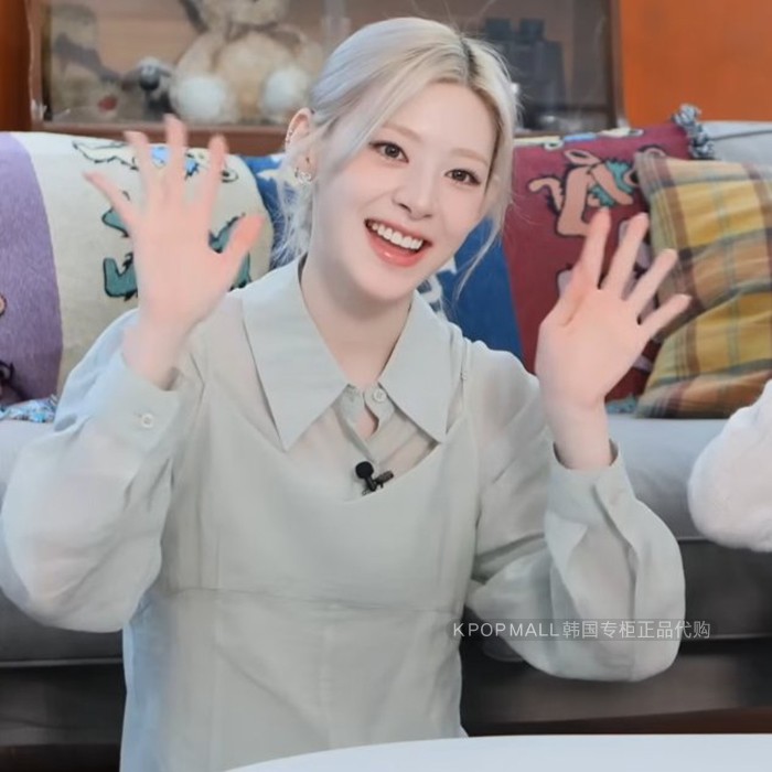 STAYC尹势银同款透视衬衫女款