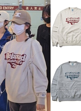 【DISCUS ATHLETIC】IVE金秋天同款肥版放松标志运动衬衫韩国代购