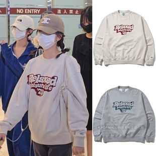 【DISCUS ATHLETIC】IVE金秋天同款肥版放松标志运动衬衫韩国代购