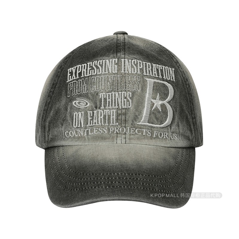 BAUF刺绣字体设计复古标志帽子