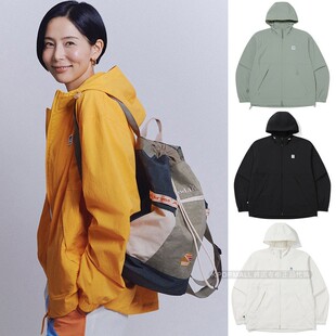 韩国代购KODAK 24新春季男女明星同款短外套柯达标志梭织带帽夹克