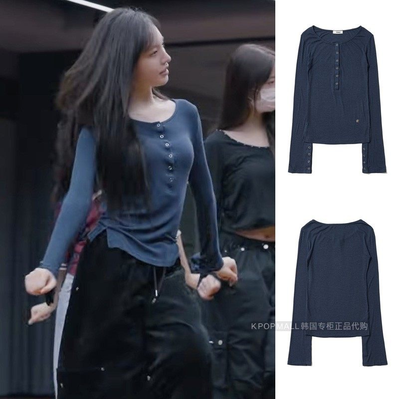 FAKIII 韩国代购 IVE LIZ明星同款 铃铛线条扣针织衫 正品,女装/女士精品,T恤,淘宝优惠券,粉丝福利购,淘宝优惠卷